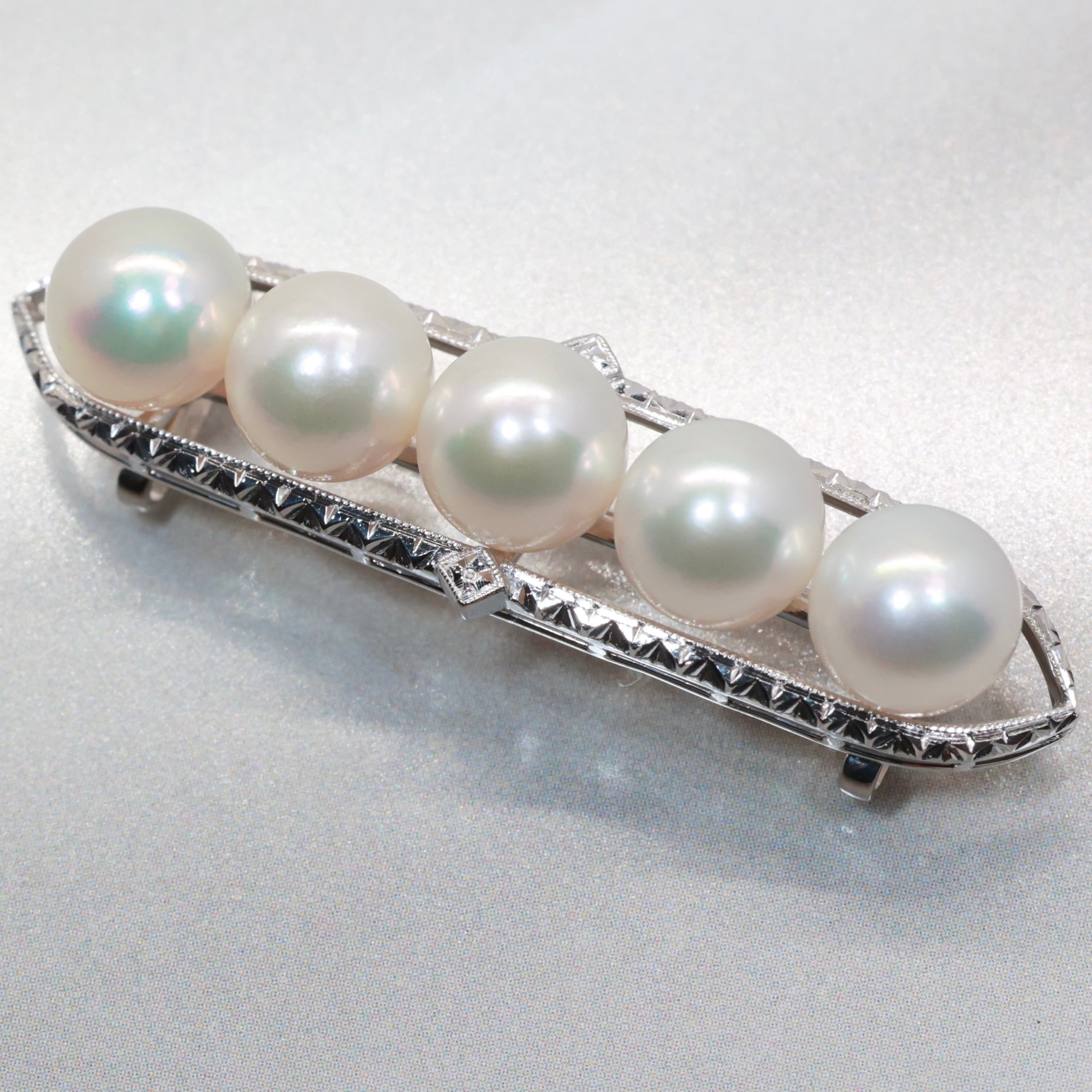 MIKIMOTO K14パール5.1〜7.3㎜帯留め