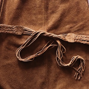 Western Suede Belted Vest