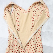 フラメンコ 衣装 ワンピース ドレス ペチコート 水玉 ドット ボランテ フリル 赤 ボウタイ レース レトロ かわいい ベージュ系 レッド系 イエロー系 オシャレ パーティー イベント かわいいデザイン