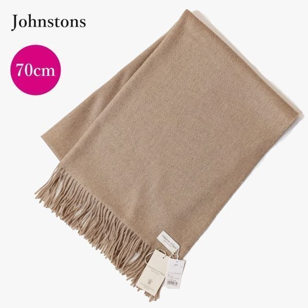 【新品未使用 国内正規品】 Johnstons ジョンストンズ カシミヤ 大判 ストール 《 Otter 》 カシミア オッター ベージュ 100% 241130-48
