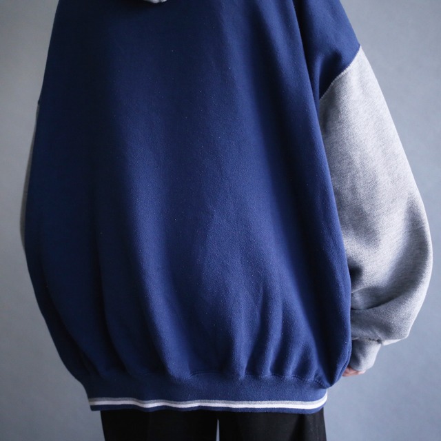 "STARTER" bulldog wappen design bi-color sweat parka