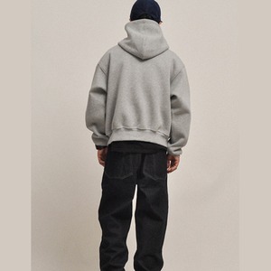 ジップレイヤード・ショートスウェットフーディ A2010