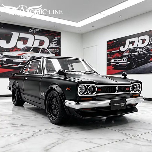 日産 スカイライン GT-R ハコスカ 1/22 ミニカー ライト点灯 エンジンサウンド 合金モデル 模型 ジオラマ