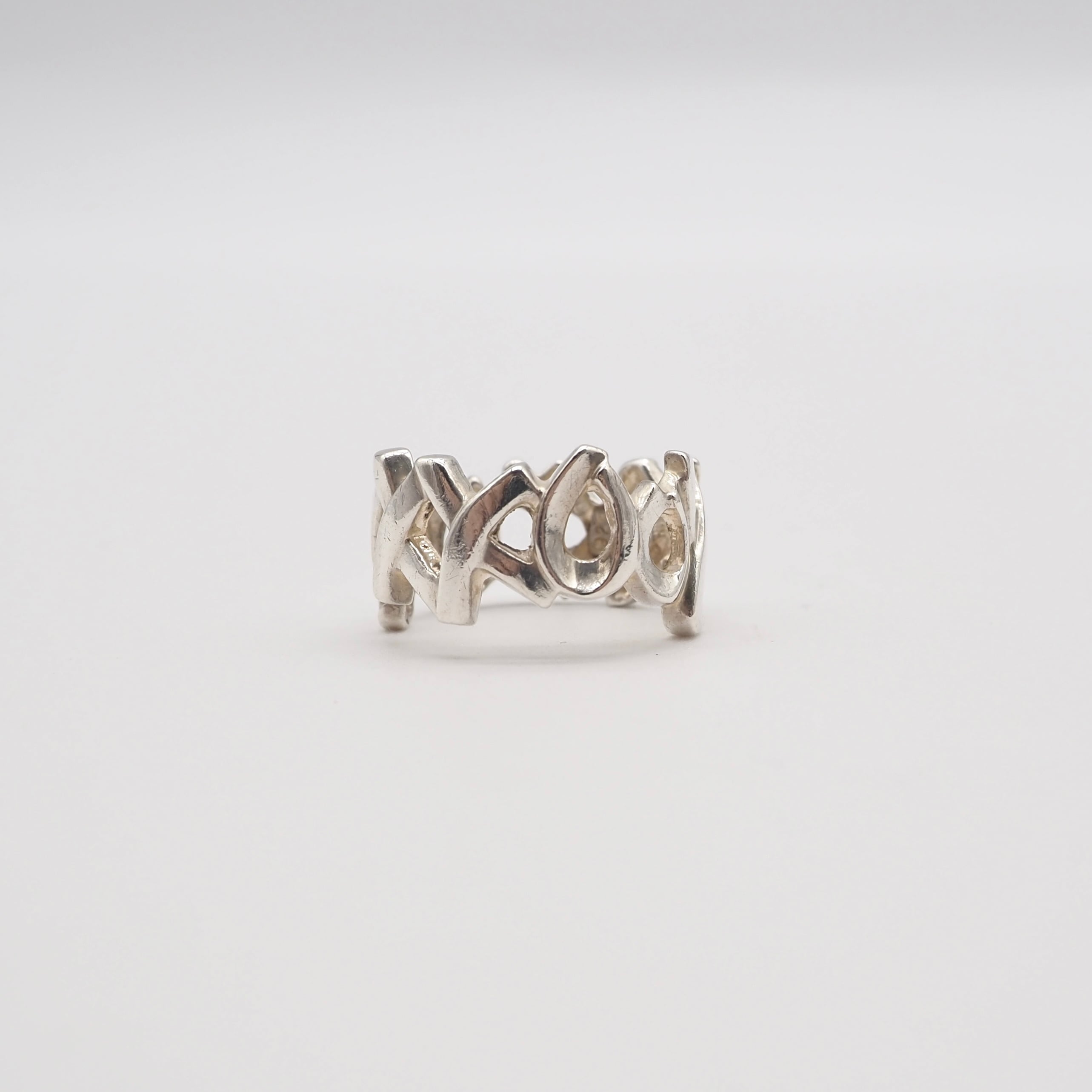Tiffany&Co. 約9号 パロマピカソ ラブ&キス リング シルバー925