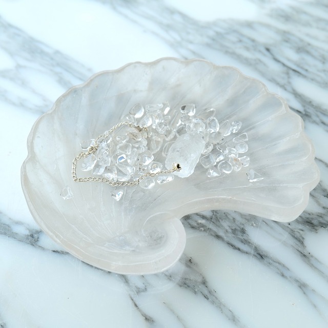 【浄化と癒しのプレート】SeaShell クォーツプレート　T52_2