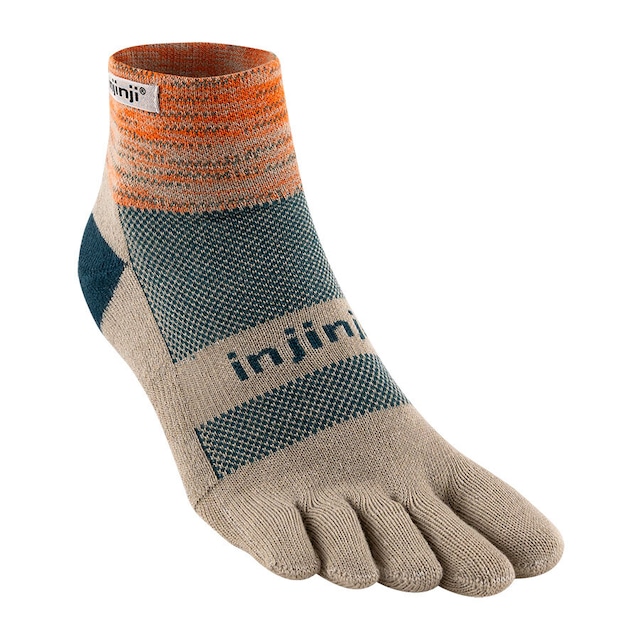 injinji（インジンジ）トレイルミッドウェイトミニクルー  -デューン(DUN)　ユニセックス 5本指ソックス 日常用にもおすすめ