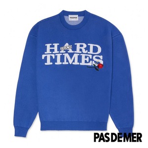 【PAS DE MER/パドゥメ】HARD TIMES KNIT ニットセーター / ELECTRIC BLUE