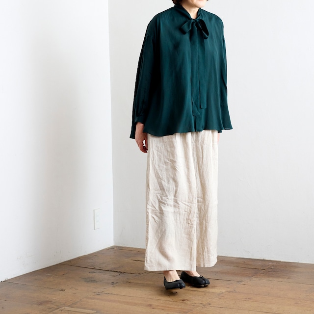 suzuki takayuki スズキタカユキ　gathered  pants II  beige