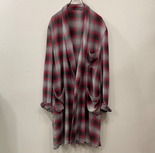 Vintage Rayon Ombre Check Gown