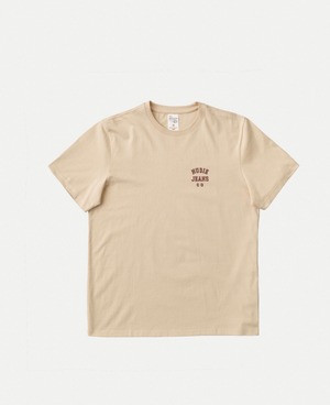 Nudie jeans 2022 ヌーディージーンズ   SUMMER COLLECTION   Roy Logo Tee Cream 半袖teeシャツ クリーム