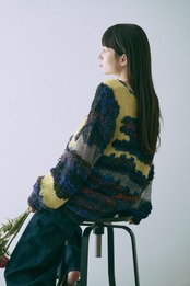 Gradient Mix Hand Intarsia Pullover Knit