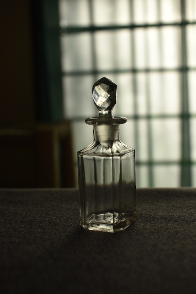 vintage Crystal Glass Perfume bottle