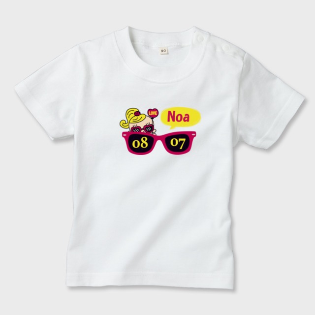 名前入れ　Ｔシャツ　サングラス女の子ver.