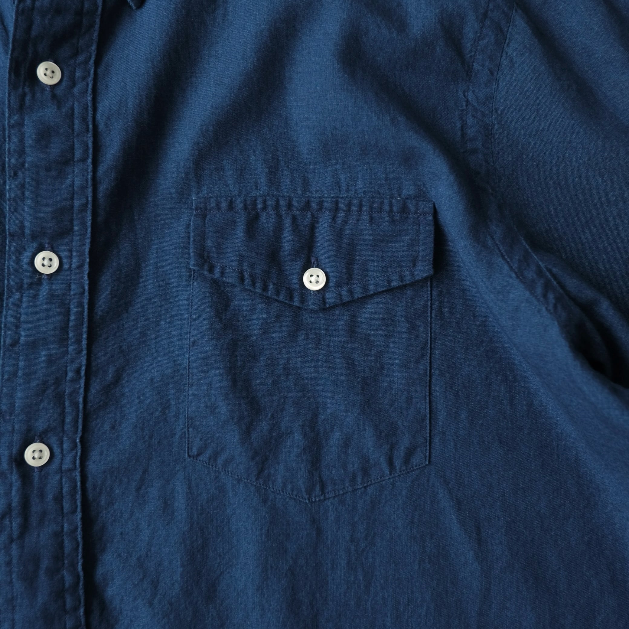 Ralph Lauren 半袖BDインディゴシャンブレープルオーバーシャツ XL Ralph Lauren】S/S B.D Indigo Chambray Pullover Shirt XL | RE:FOUND