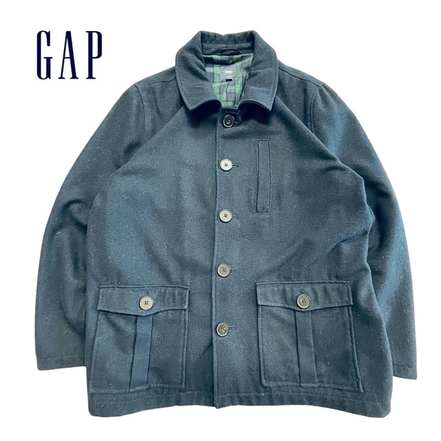 GAP/ギャップ【定番モデル】裏生地チェックピーコート ☆ヴィンテージネイビー☆