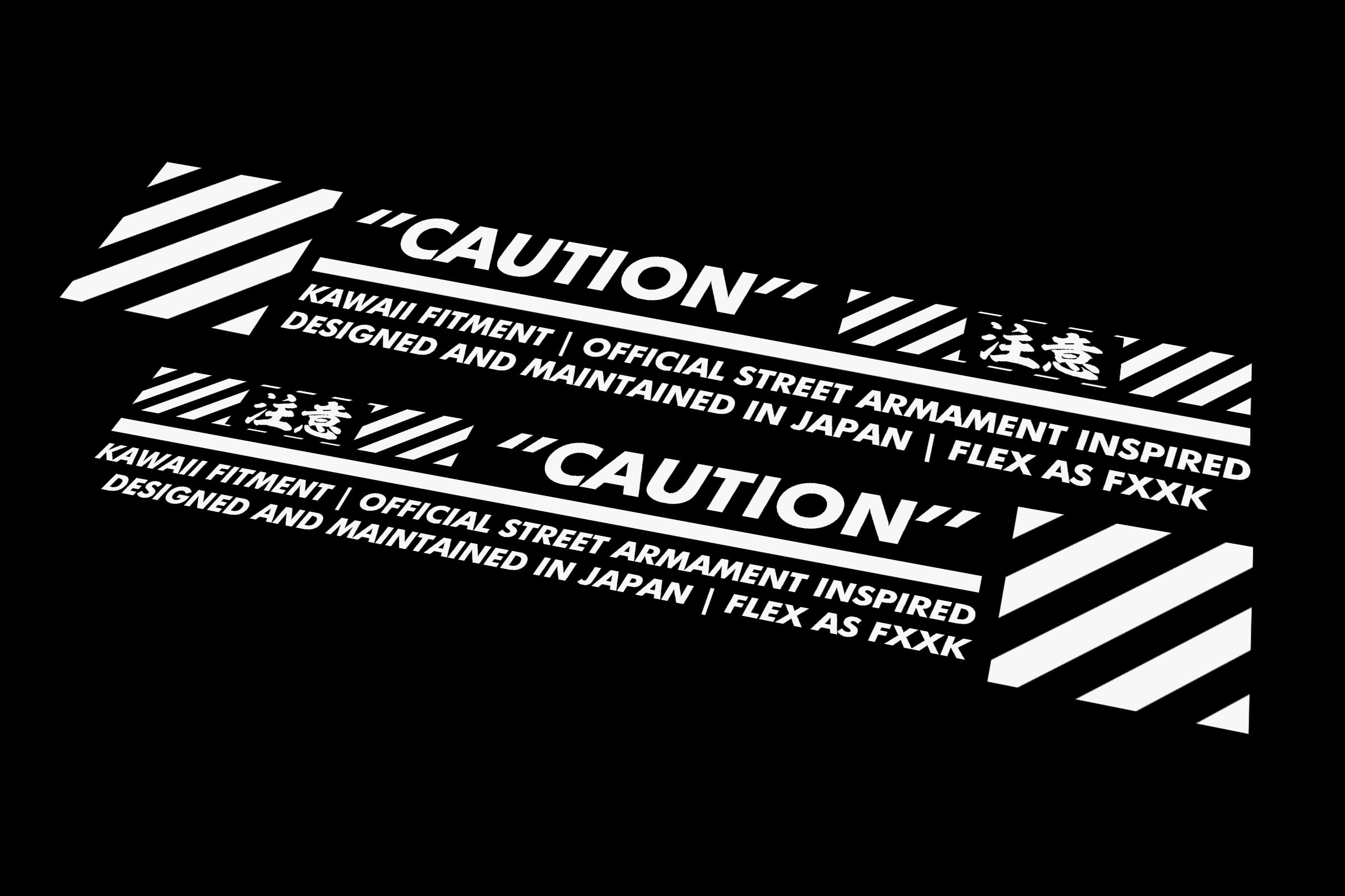 KF Caution Decal | KAWAII FITMENT.