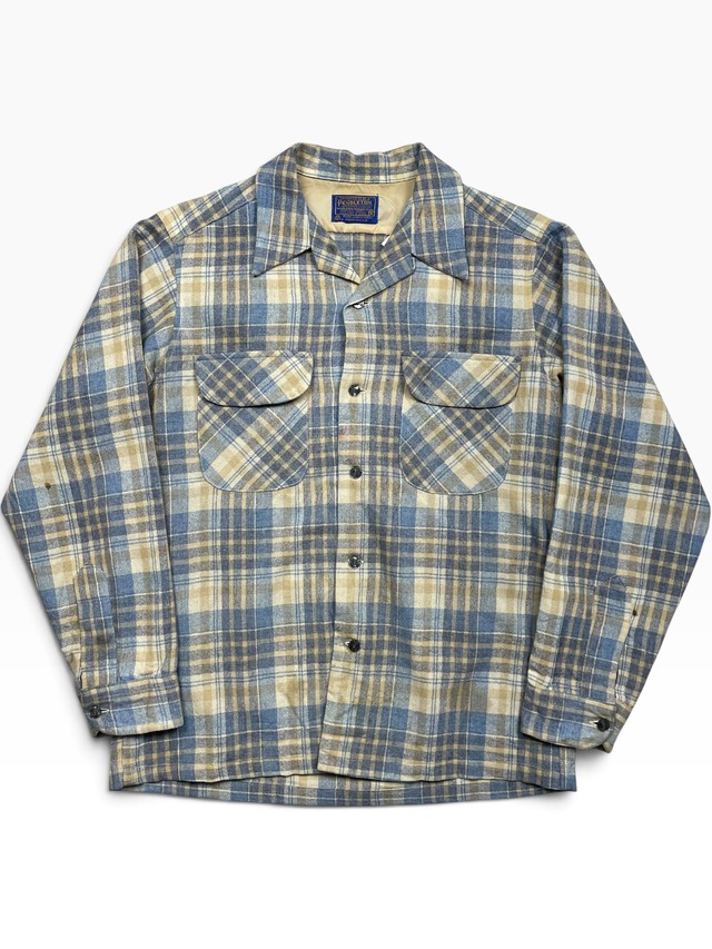 《M》 PENDLETON ペンドルトン ボードシャツ 開襟 両胸ポケット USA製 70年代 vintage no.10628