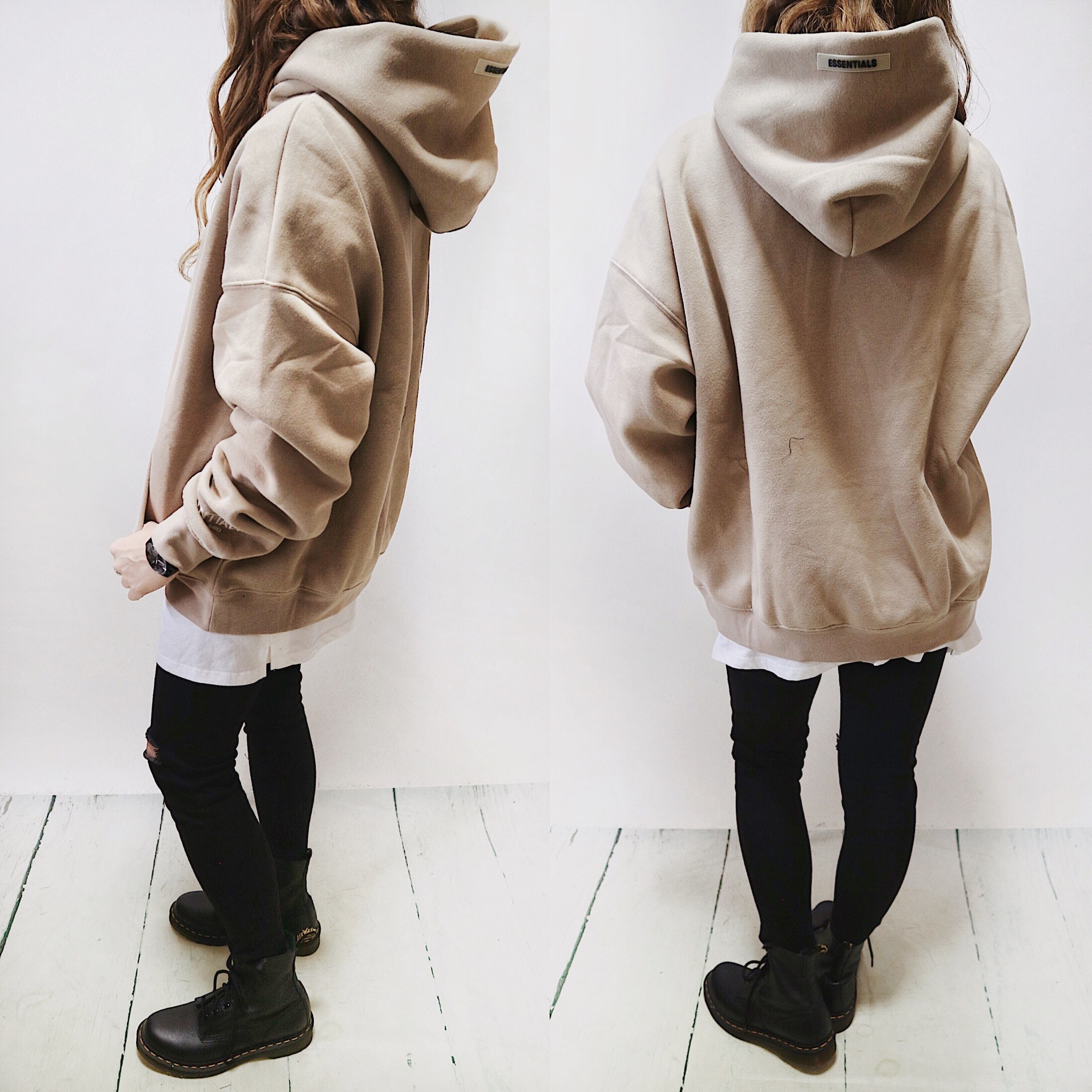 ラバーワッペンビッグパーカー オーバーサイズ バックプリント 起毛パーカー ロゴパーカー Yuberra