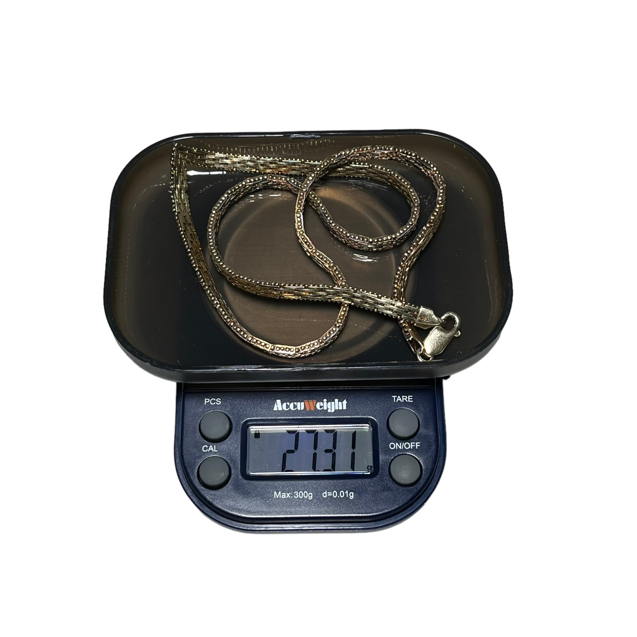 vintage combi-color silver panther link chain necklace