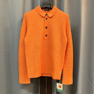 "未使用品"  ZANONE WOOL POLO SWEATER《46. 48. 50》ORANGE