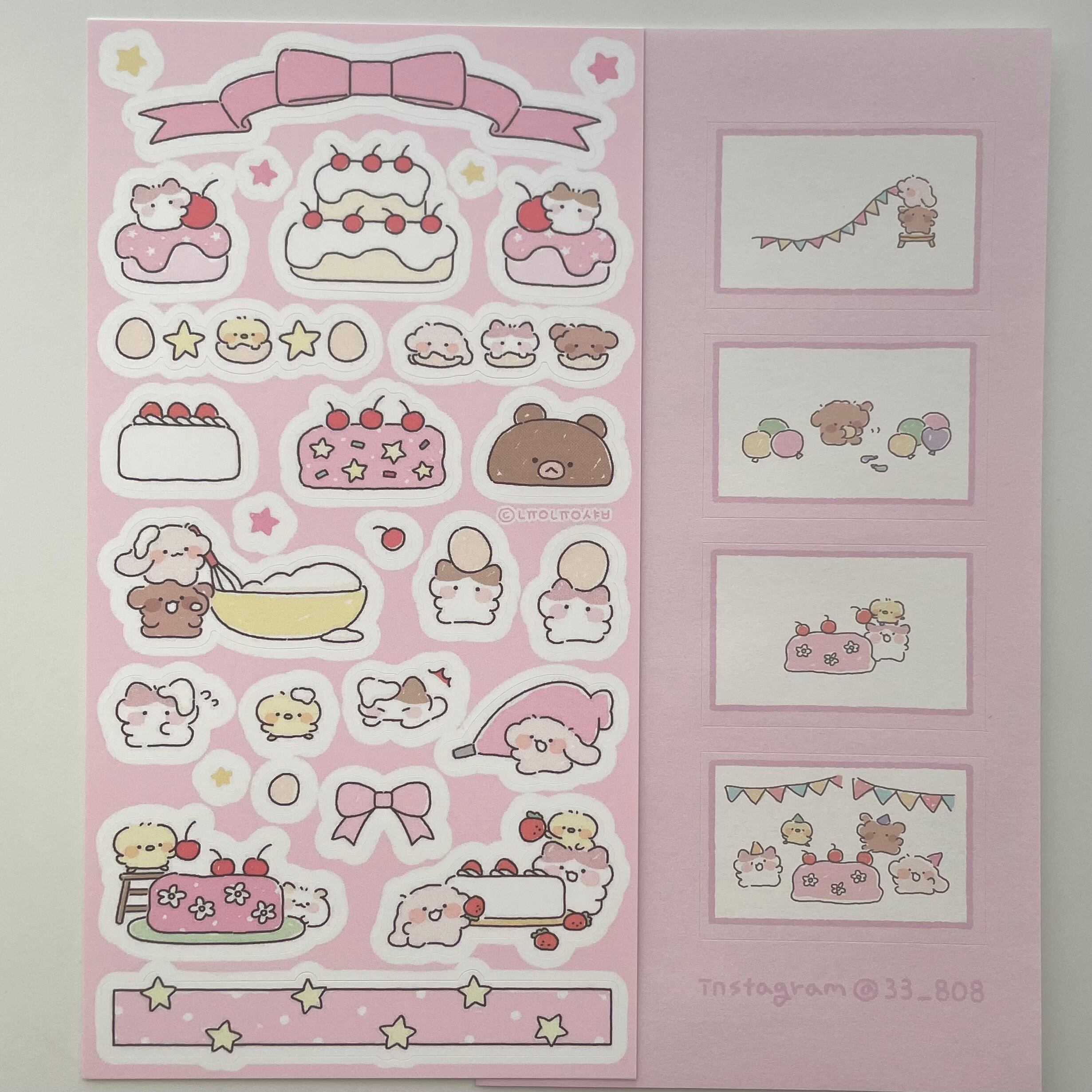 nyung nyung shop 〔sticker-お誕生日の準備- 〕