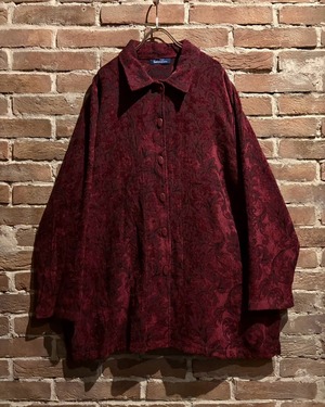 【Caka act3】Botanical Pattern Vintage Loose Chenille Jacket