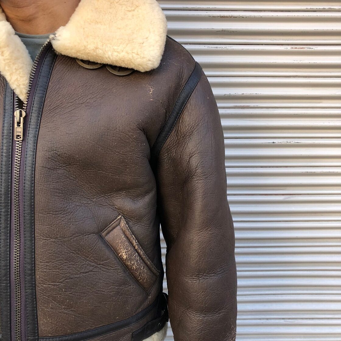 vintage usa製 B-3 リアルムートン シープスキンフライトジャケット 