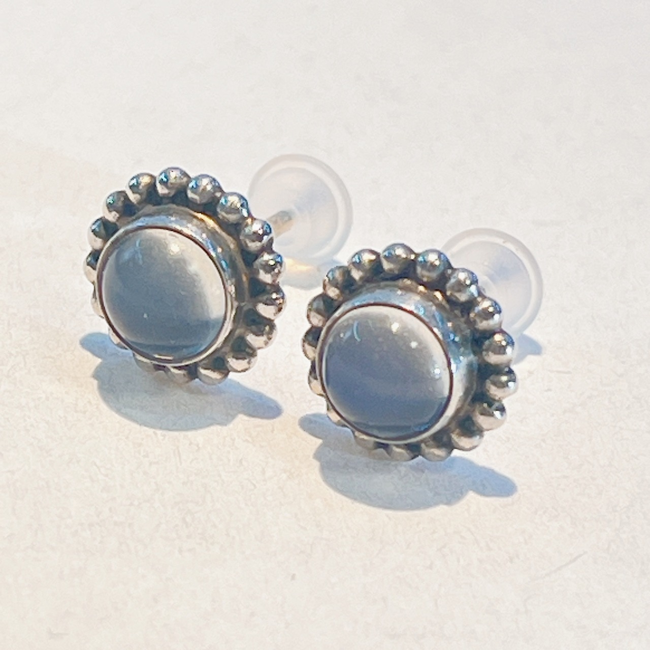ジョージジェンセンムーンストーンピアス925 - ピアス(両耳用)