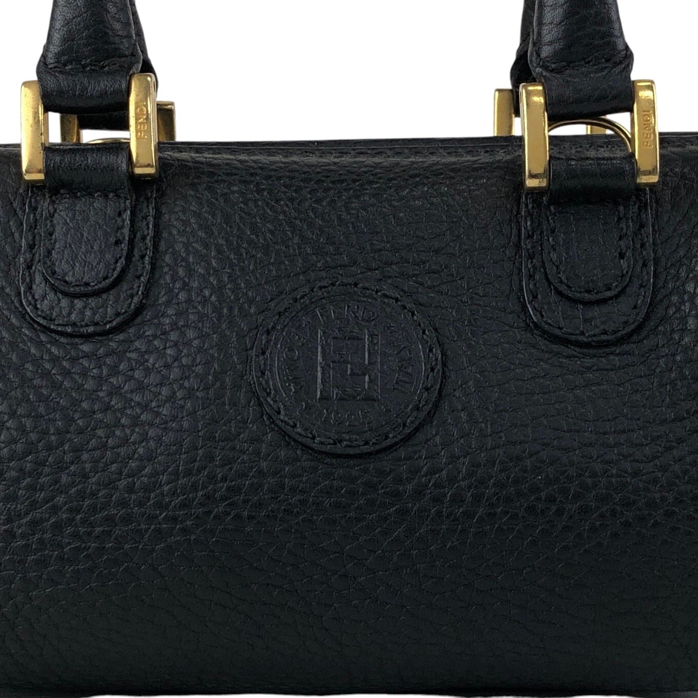 FENDI フェンディ ショルダーバッグ ブラック FFロゴ レザー 2WAY
