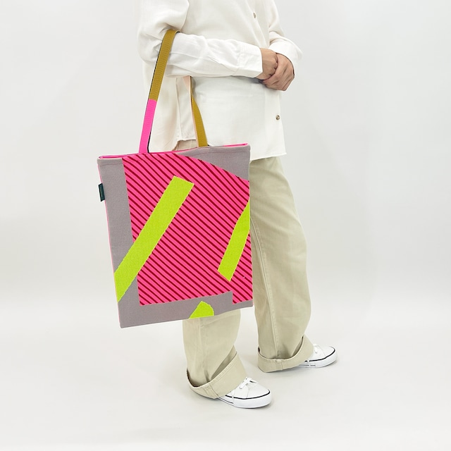 【MASARU SUZUKI】鈴木マサル PIPING KNIT TOTE BAG COLOR ROLL パイピングニットトートバッグ -カラーロール-