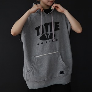 over silhouette print design sweat vest