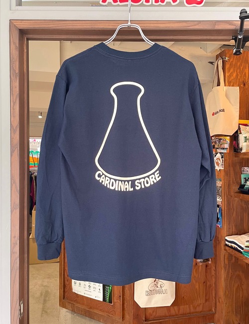 POUNDER  L/S TEE. Navy