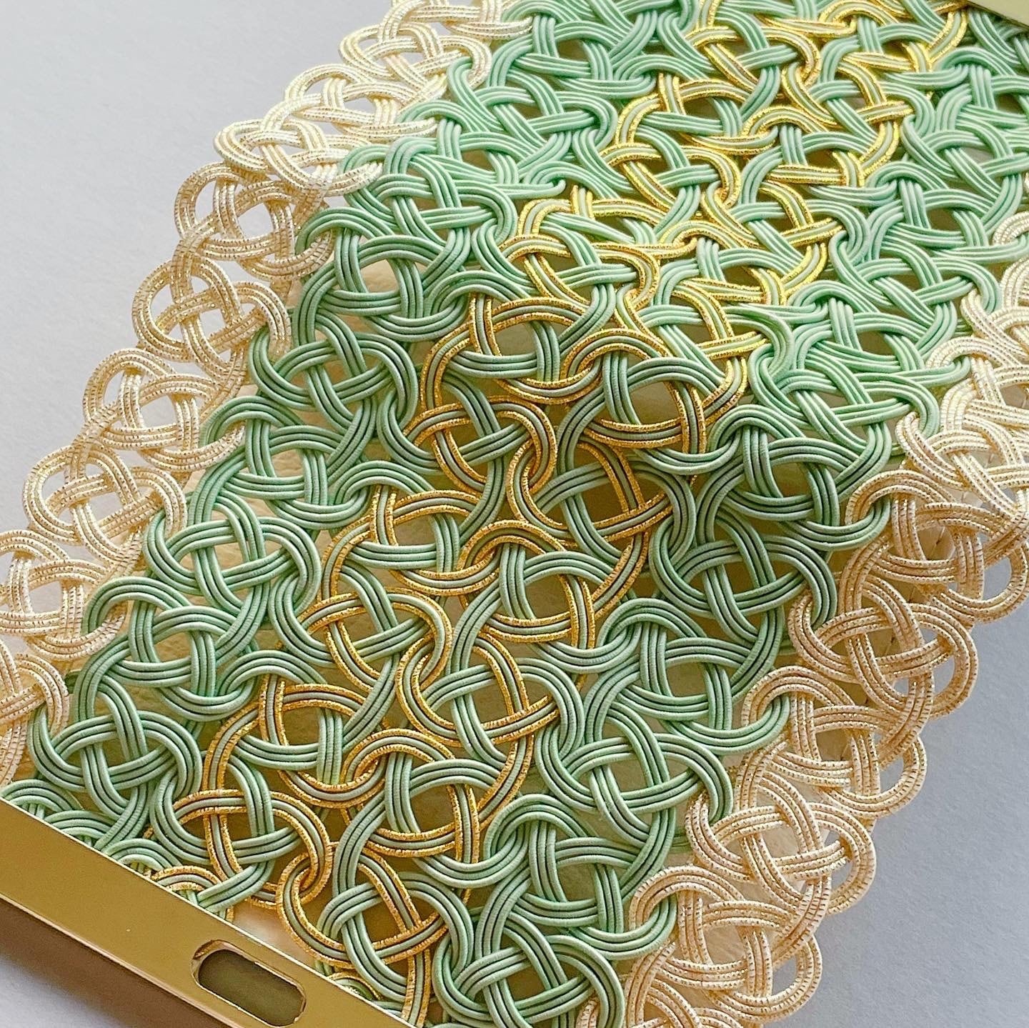 お金とご縁を結ぶ 水引がま口財布（ミントグリーン） | 紙単衣