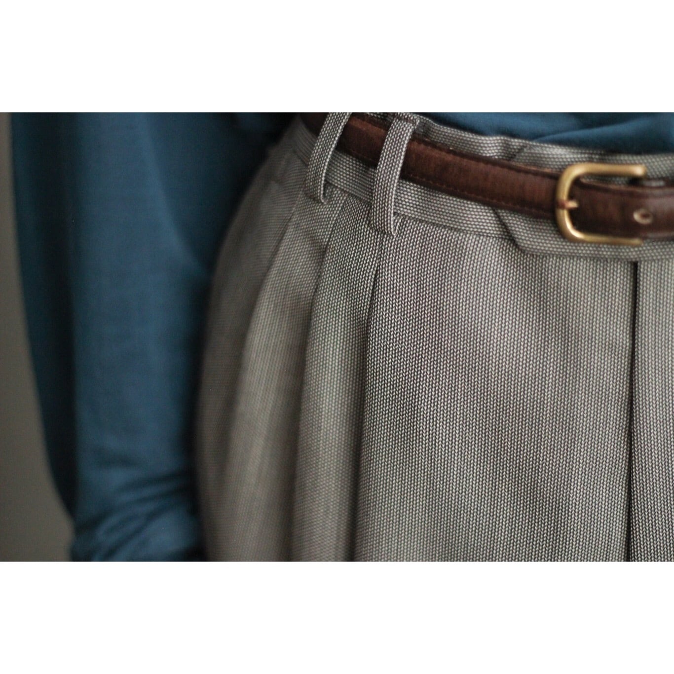 1990's YVES SAINT LAURENT 3タックサマーウールスラックス 【CO-0070