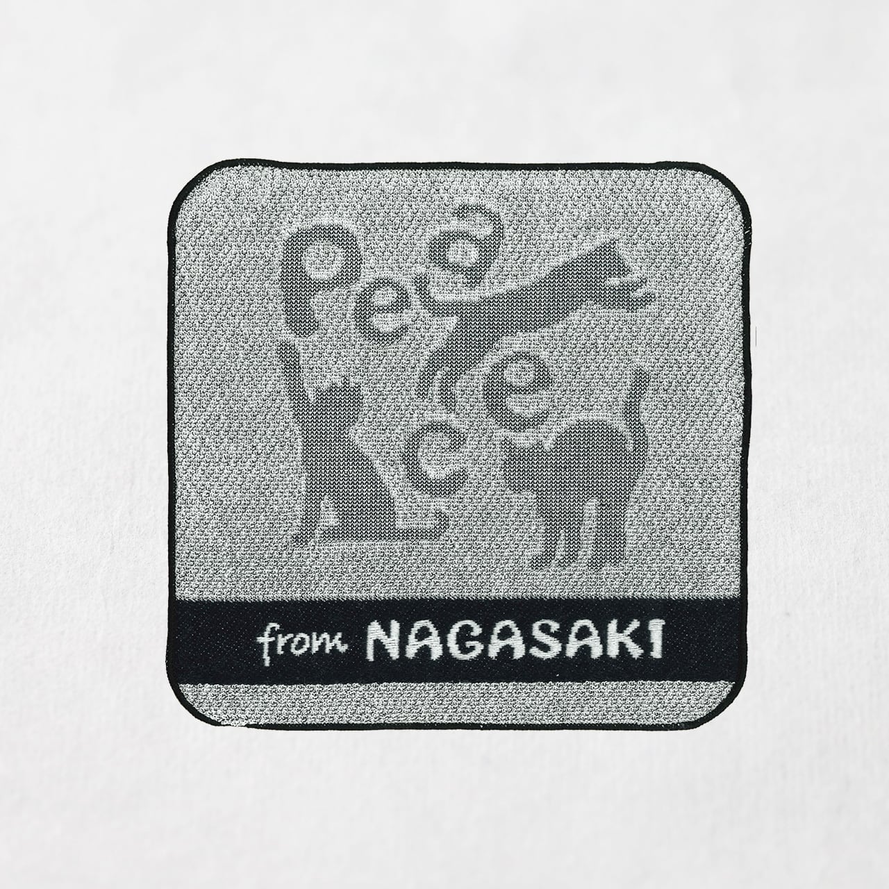 Peaceな　ねこミニタオル(グレー)　［Peace from NAGASAKI］