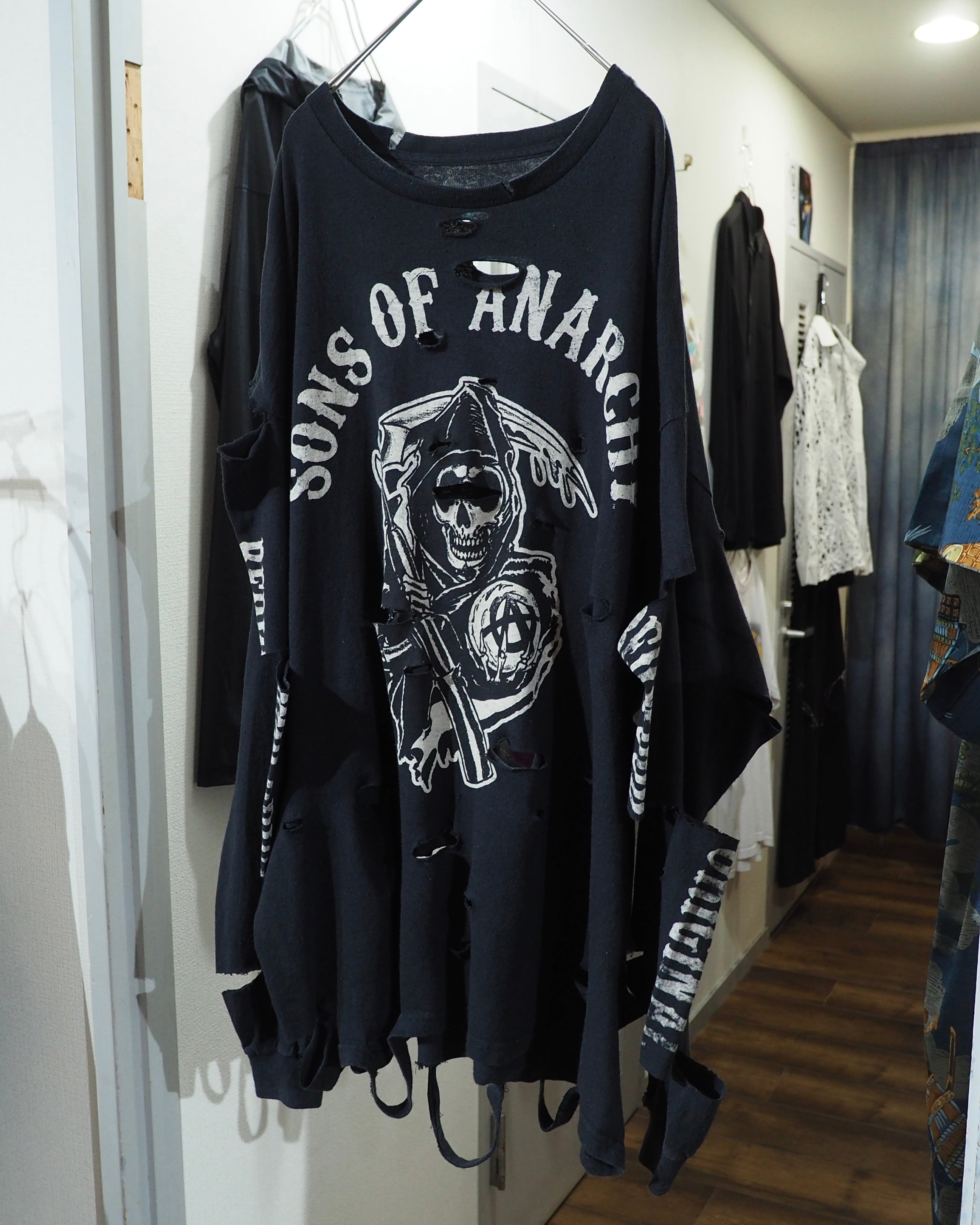 ” 循環 ” ” 死神 - Grim reaper ” Boro Circulation Re:make long sleeve Tee