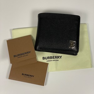 バーバリー TBロゴ 二つ折り財布 8062680 ブラック ウォレット