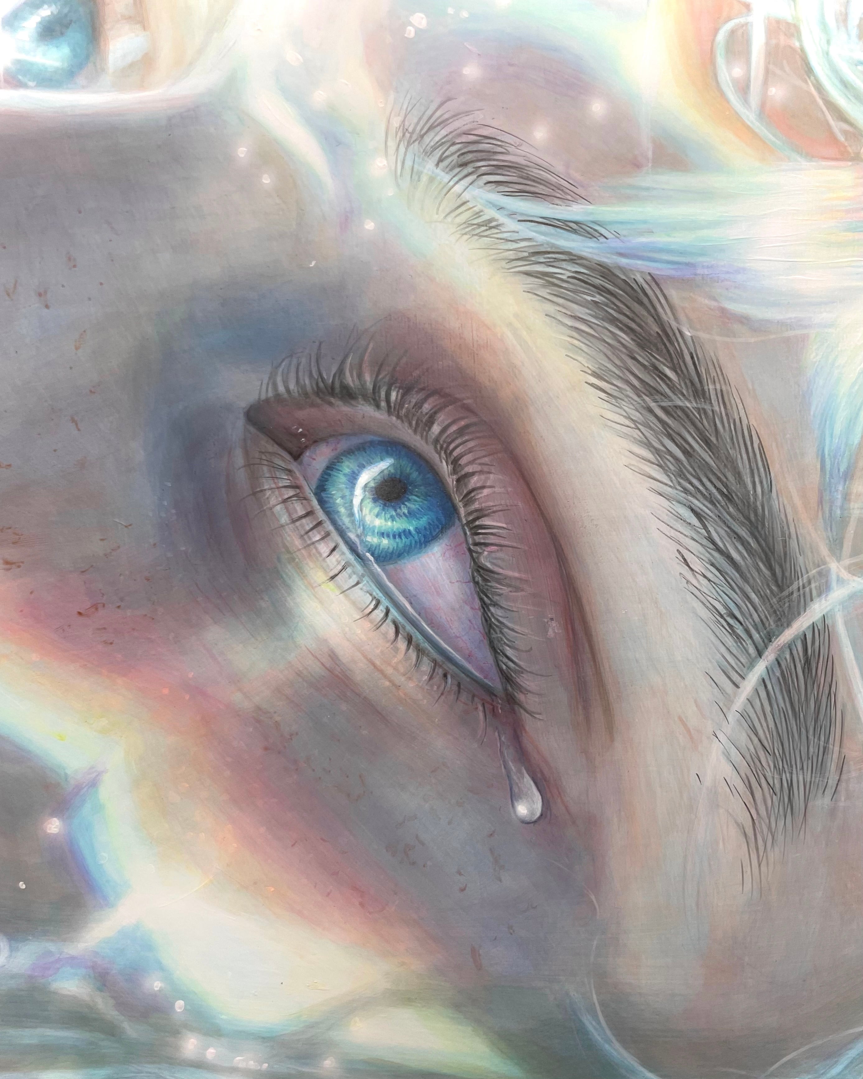 ○瞳の中の妖精たち　　絵画原画 水彩画 原画 額絵「すずらんの妖精」 絵画 chieco 通販 18812223