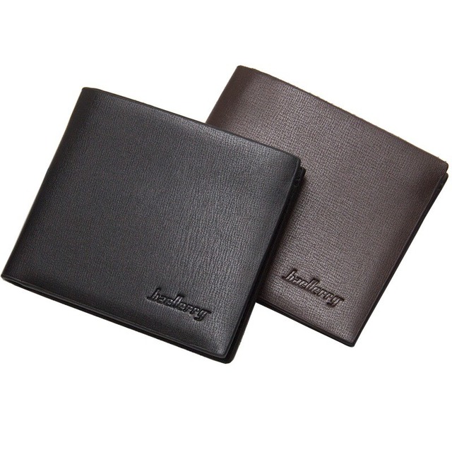 男性超薄型財布ラフ穀物ブラックコーヒー色品質の学生水平垂直ソフトクレジットカードホルダー財布財布