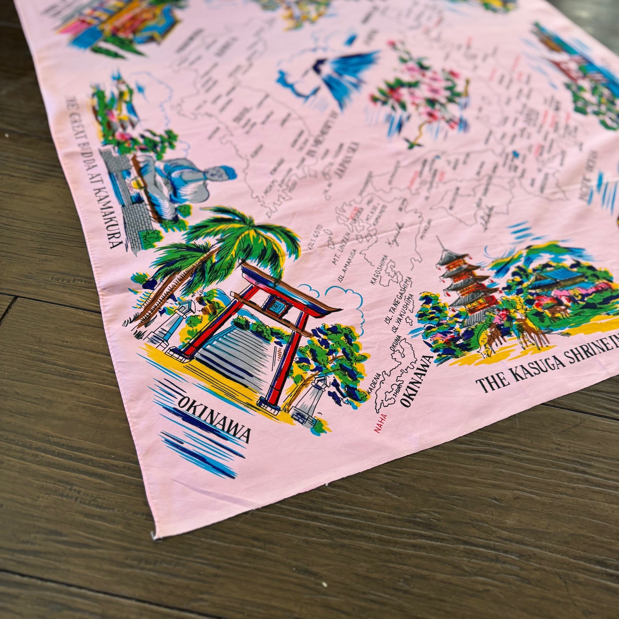 Okinawa Scarf - Etsy 沖縄スーベニアスカーフ OKINAWA Souvenir Scarf 60s