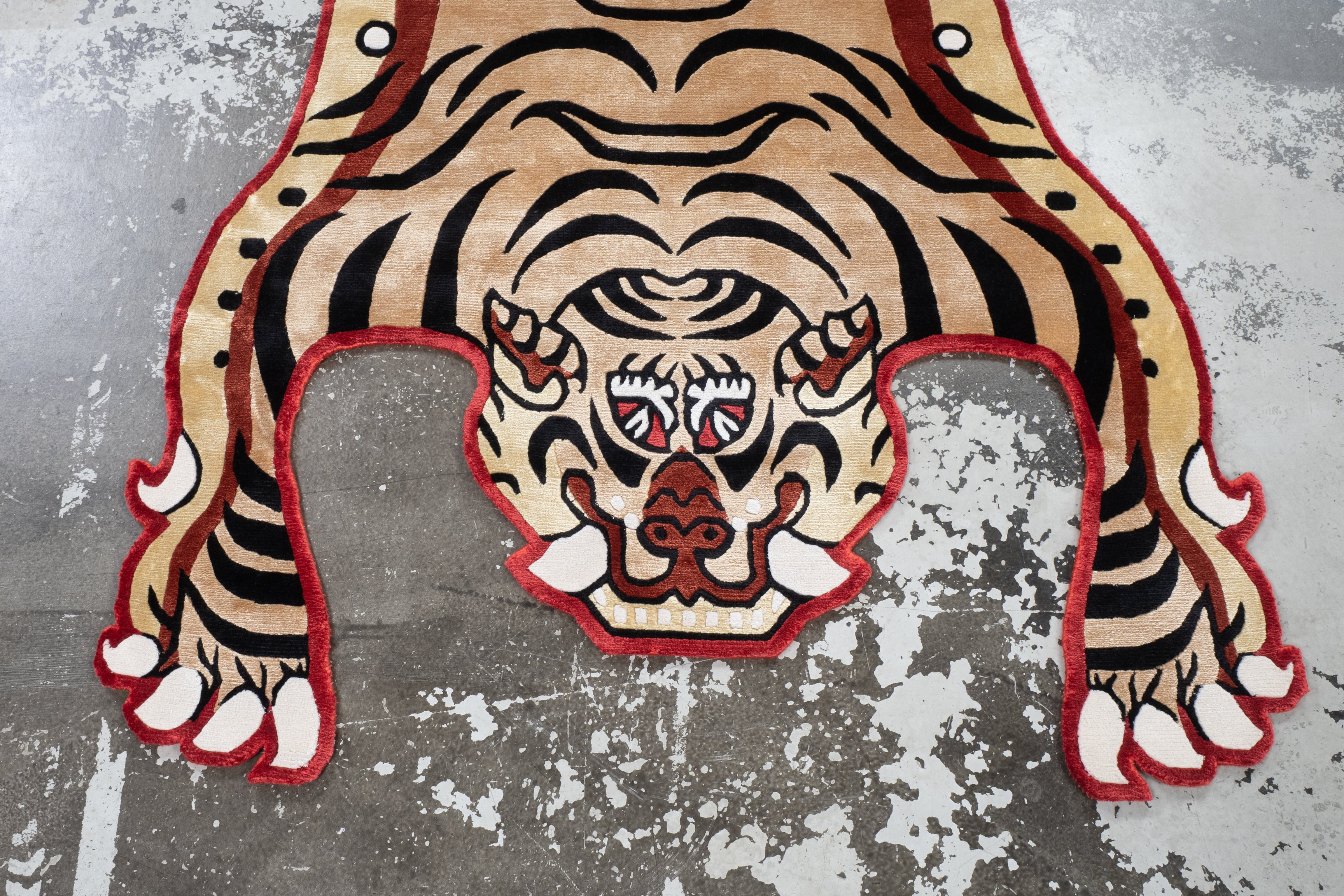 Tibetan Tiger Rug 《Lサイズ•シルクNIGOモデル085》チベタンタイガー