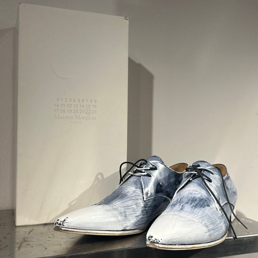 Maison Margiela メゾンマルジェラ　靴　シューズ　超美品 Maison Margiela メゾンマルジェラ 21SS Leather Dress Shoes ペンキ