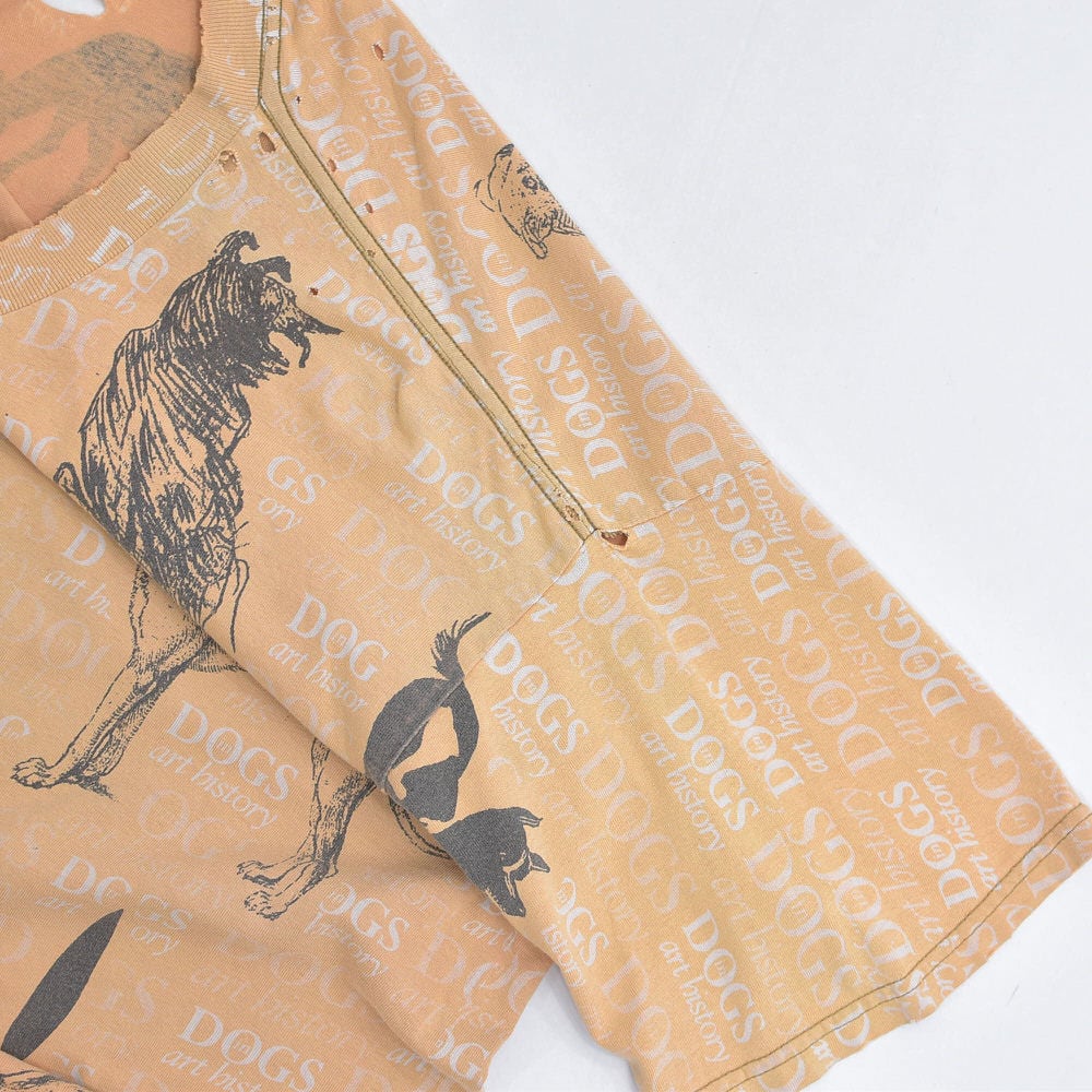90s アメリカ製 BORO Lee リー DOGS art history ドッグプリント T