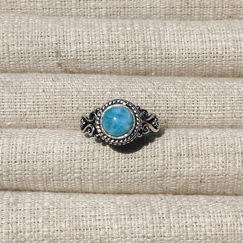 Natural Larimar 925 Sterling Silver Ring type1