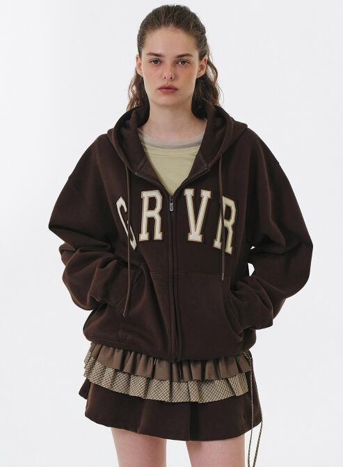 GROVE] GRVR OVER HOODIE ZIP-UP 正規品 韓国ブランド 韓国
