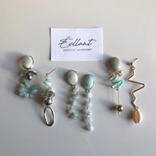 アマゾンナイト 天然石ピアス / イヤリング / サージカルステンレス