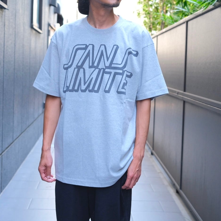 Sans Limite サンリミット　布帛Tシャツ　ストライプ　サイズ1 Sans limite(サンリミット) / 期中第二弾リフレクターT -top grey