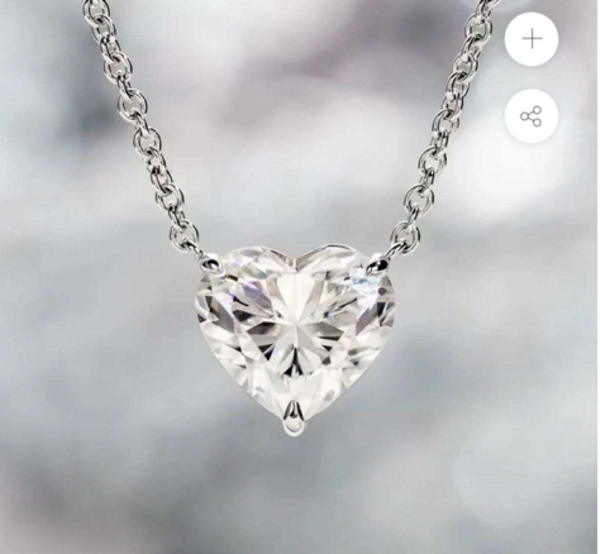 Heart】ハート型 ネックレス ラボグロウンダイヤモンド K18 ゴールド