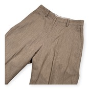 6 BEAUTY&YOUTH ロク ビューティー&ユース コットンリネン トラウザーズ スラックス 36/ベージュ系 ユナイテッドアローズ 日本製