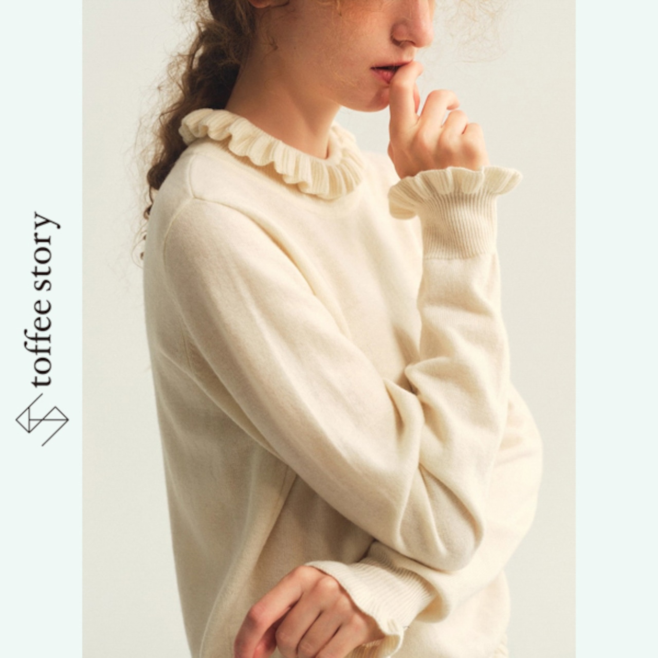 【2color】陽だまり色のクシュクシュハイネックニット 《P0311》